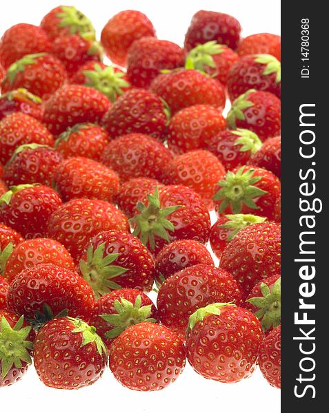 Background made of the strawberries