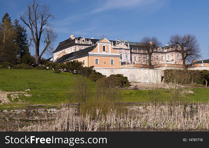 Ancient castle and the blue sky