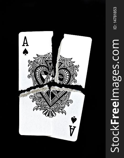 Ripped Up Ace of Spades