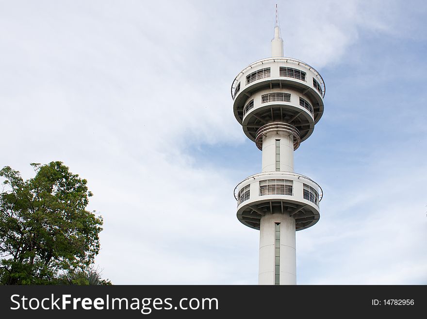 Building for lighthouse in the suphanburi,markland in the suphanburi