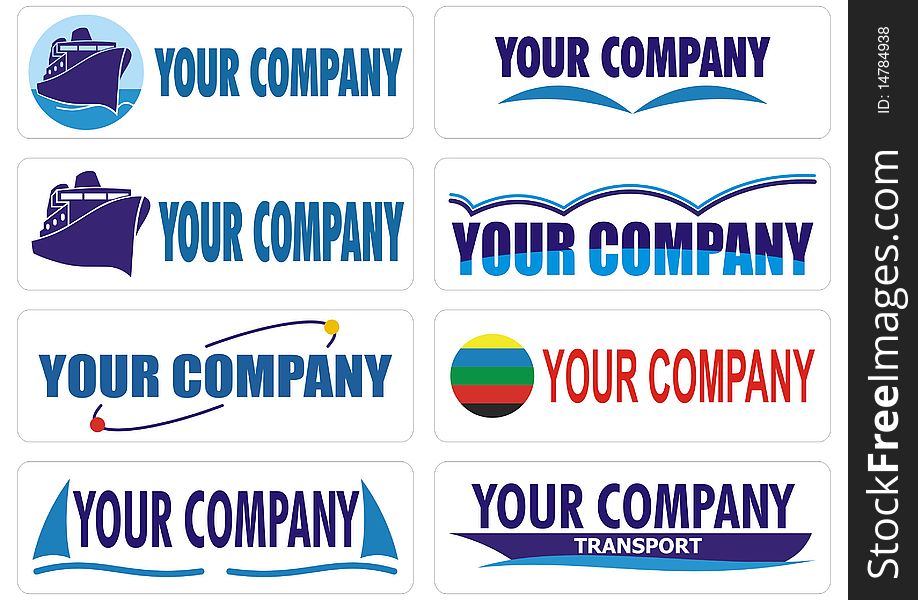 Design of logo of cargo or travel companies. Design of logo of cargo or travel companies