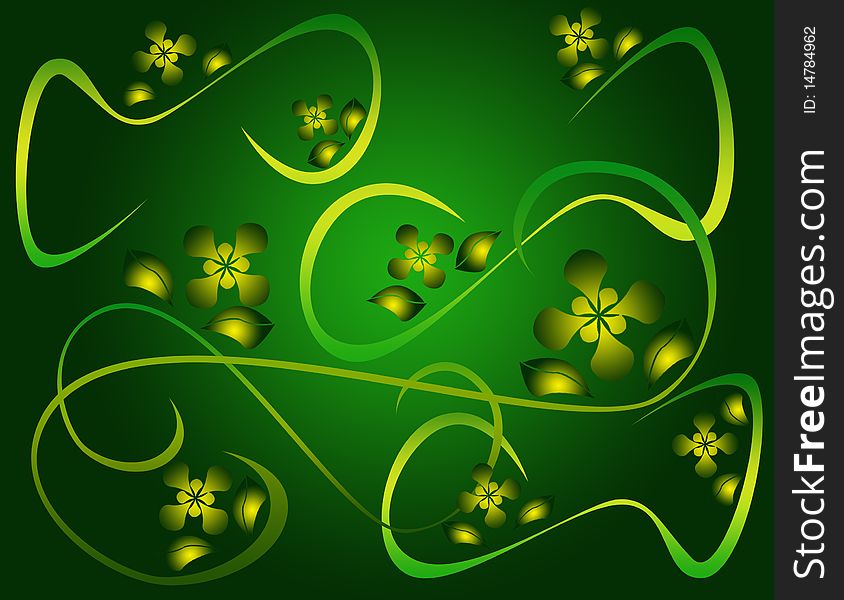 Green abstract illustration great for backgrounds