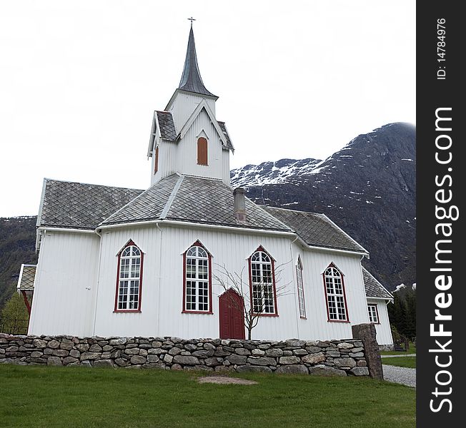 Christian Church made completely from wood. Christian Church made completely from wood