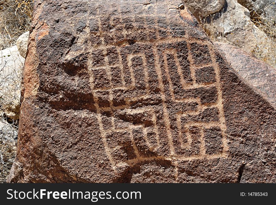 Ancient Indian Petroglyph Art, in Nevada