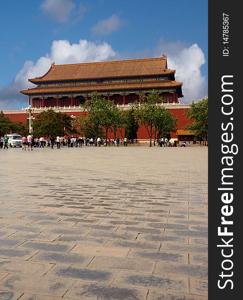 The entrance Building in the forbidden city Beijing
