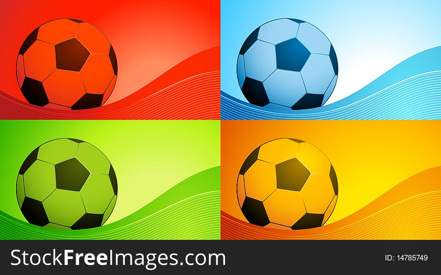 Football on  background for a design