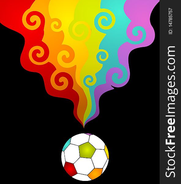 Football on a colored background