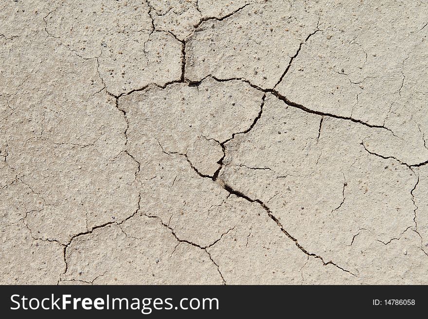 Dry sand texture under the sun