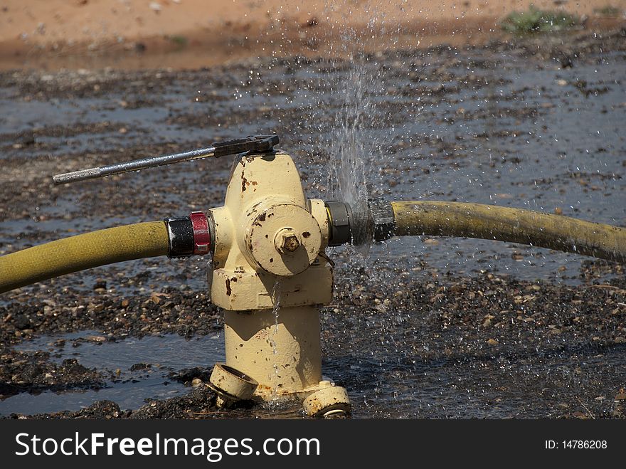 Leaking fire hydrant