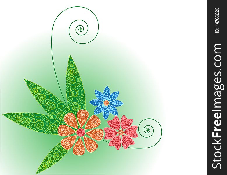 Floral composition, a illustration