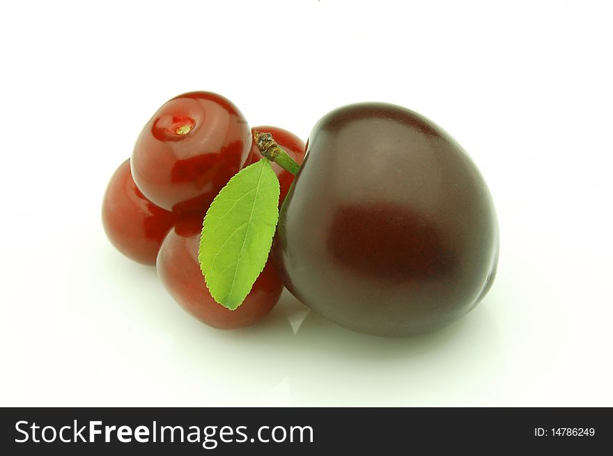 Plum and cherry