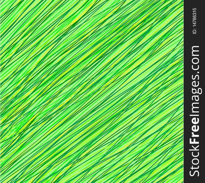 Abstract green background from lines, illustration