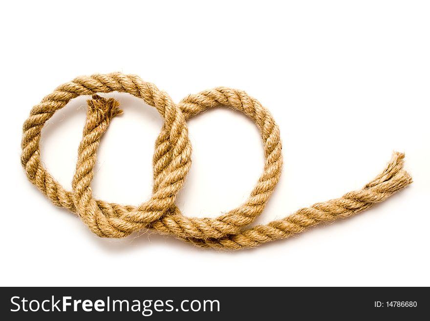 Rope on a white background