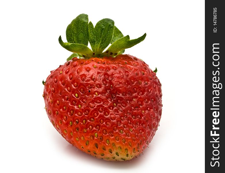 Fresh ripe strawberry on a white background for your illustrations