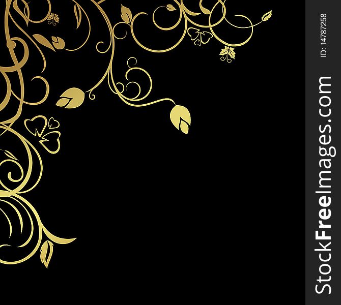 Floral background for design holiday card. Vector