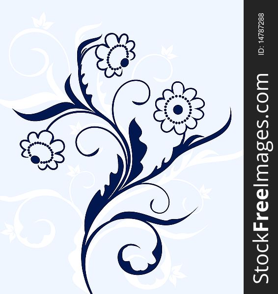 Floral background for design holiday card. Vector