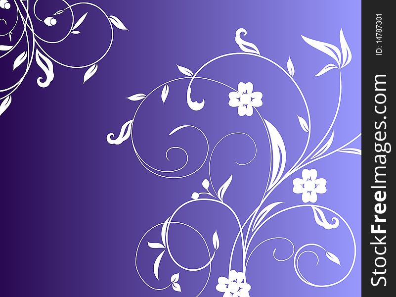 Floral background for design holiday card. Vector