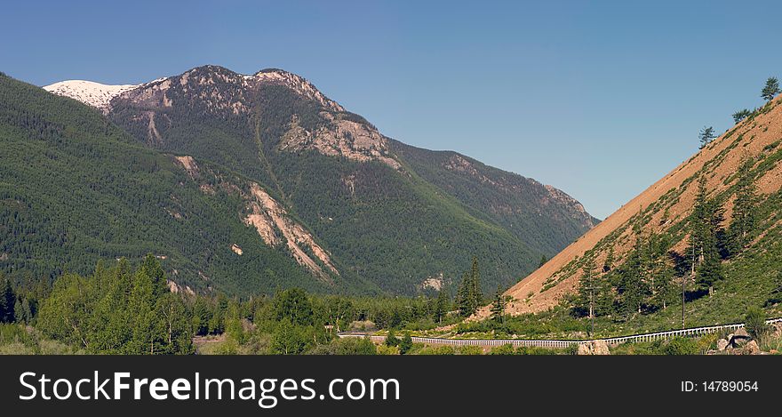Panorama of hills and mountain vegetation. Panorama of hills and mountain vegetation