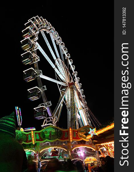 Big wheel on a festival in the night