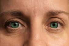 Free Closeup Of Middle Aged Woman Eyes. Real  Face Without Make Up And Correction. Look At Camera Royalty Free Stock Photos - 147835858