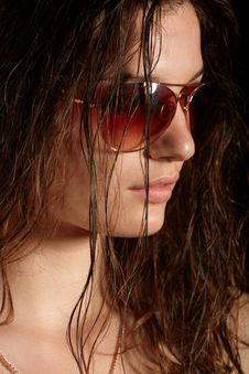 Girl In Sunglasses Royalty Free Stock Photography Girl In Sunglasses Royalty Free Stock Photography