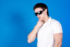Confident Guy With The Glasses In The Studio Stock Photography Confident Guy With The Glasses In The Studio Stock Photography