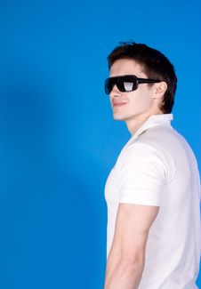 Confident Guy With The Glasses In The Studio Stock Image Confident Guy With The Glasses In The Studio Stock Image