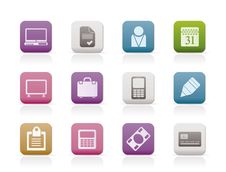 Business And Office Icons Royalty Free Stock Photos Business And Office Icons Royalty Free Stock Photos