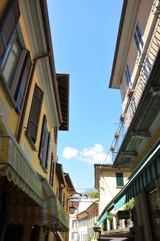 Narrow Street Of Bellagio Town Stock Image