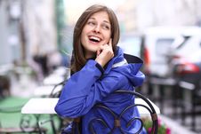 Woman With Mobile Telephone Stock Photos Woman With Mobile Telephone Stock Photos