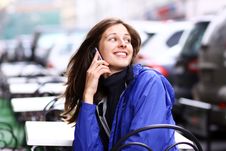 Woman With Mobile Telephone Royalty Free Stock Images Woman With Mobile Telephone Royalty Free Stock Images