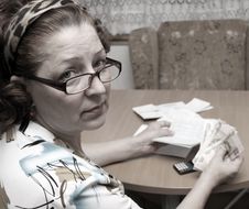Woman With Mobile Telephone Stock Photo Woman With Mobile Telephone Stock Photo