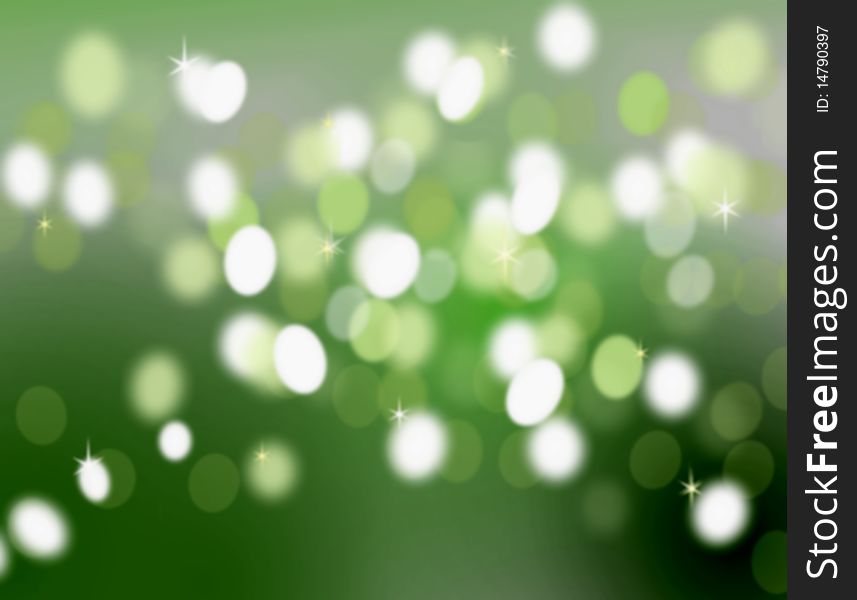 Image of blinking light over green background. Image of blinking light over green background