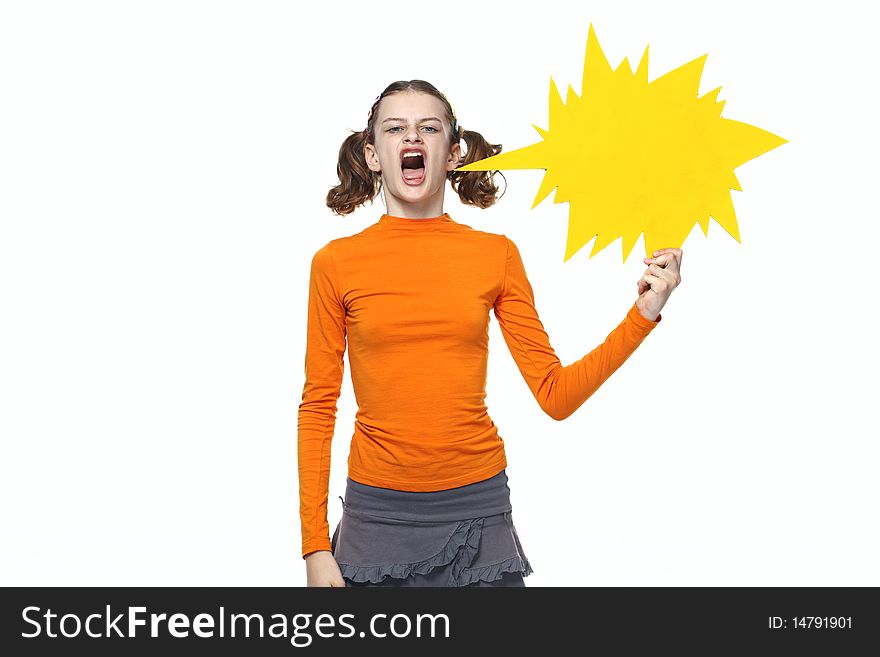 Young Girl Shouting