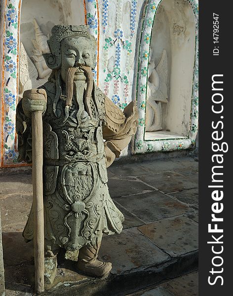 Chinese Stone Figure At Wat Arun
