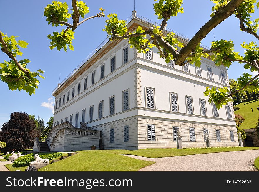 Villa Melzi in Bellagio town at the famous Italian lake Como. Villa Melzi in Bellagio town at the famous Italian lake Como