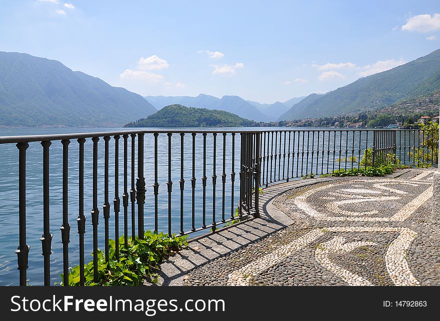 Tremezzo town at the famous Italian lake Como