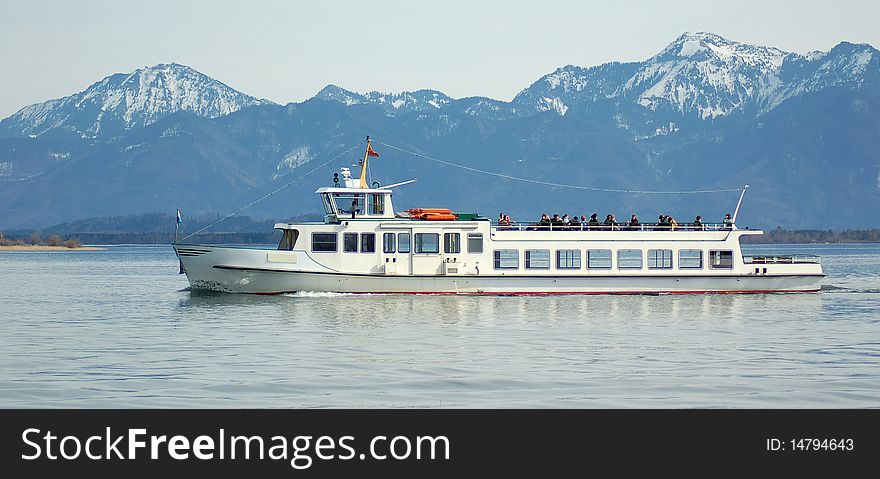 Boat on the lake Chiemsee, Germany