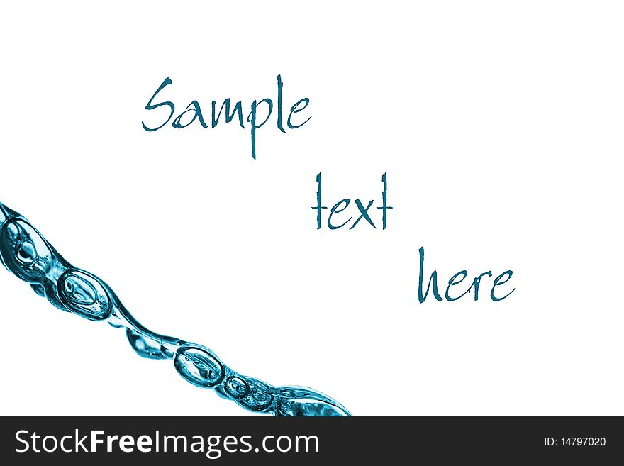 Water bubbles border and place for text