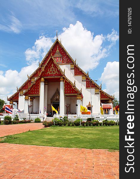 Wat mongkolbophit in ayutthaya,thailand