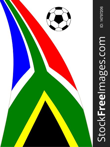 The South- africa flag, design. The South- africa flag, design