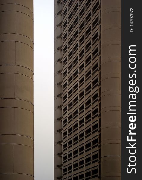 Simetrical and repetitive facades of high-rise modern buildings. Simetrical and repetitive facades of high-rise modern buildings