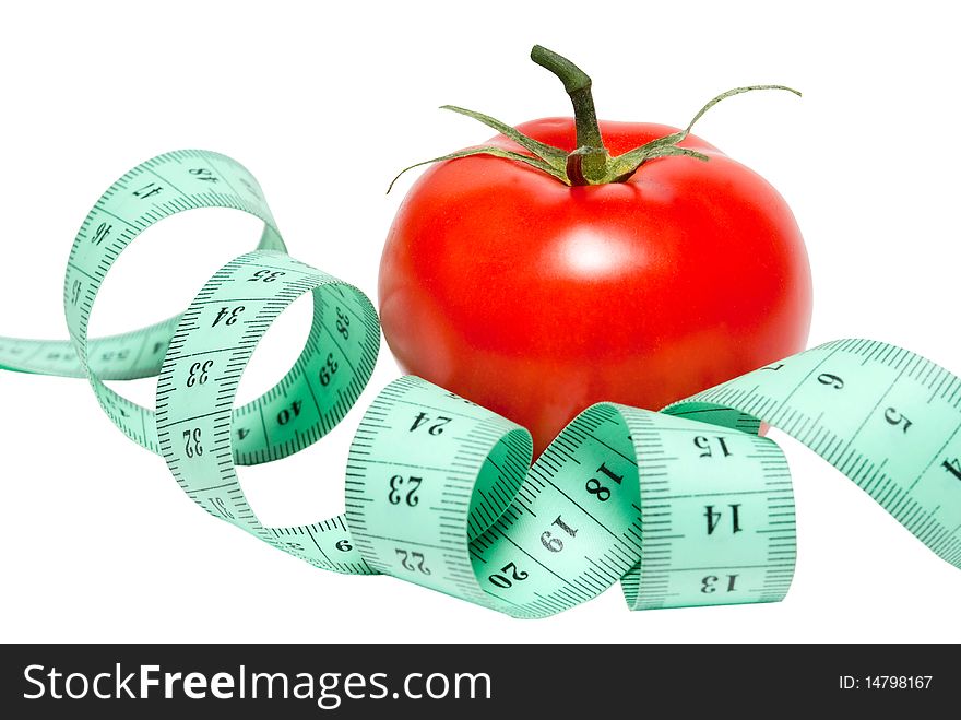 Tomato on white background. Isolated.