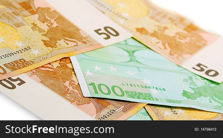 The euro isolated on a white background.