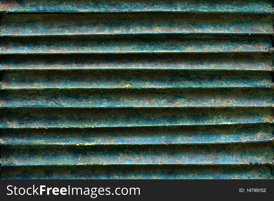 Old metal rusty ventilation grille