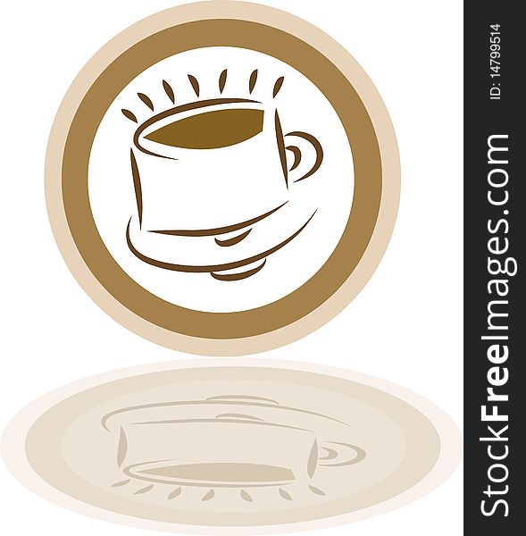 Cup of coffee ideal for logo or background illustration. Cup of coffee ideal for logo or background illustration.