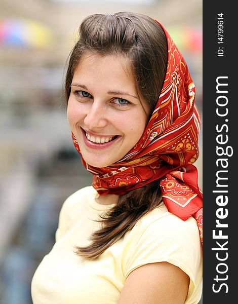 Portrait of young happy smiling woman. Portrait of young happy smiling woman