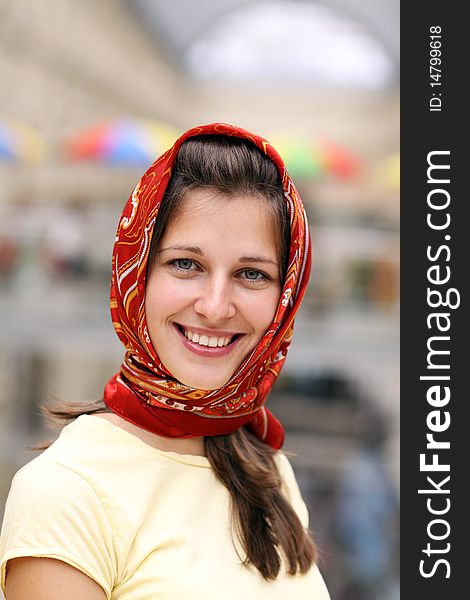 Portrait of young happy smiling woman. Portrait of young happy smiling woman