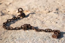 Rusted Chain Royalty Free Stock Image