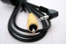 Cable For Data Transmission With Tips Macro Stock Photography